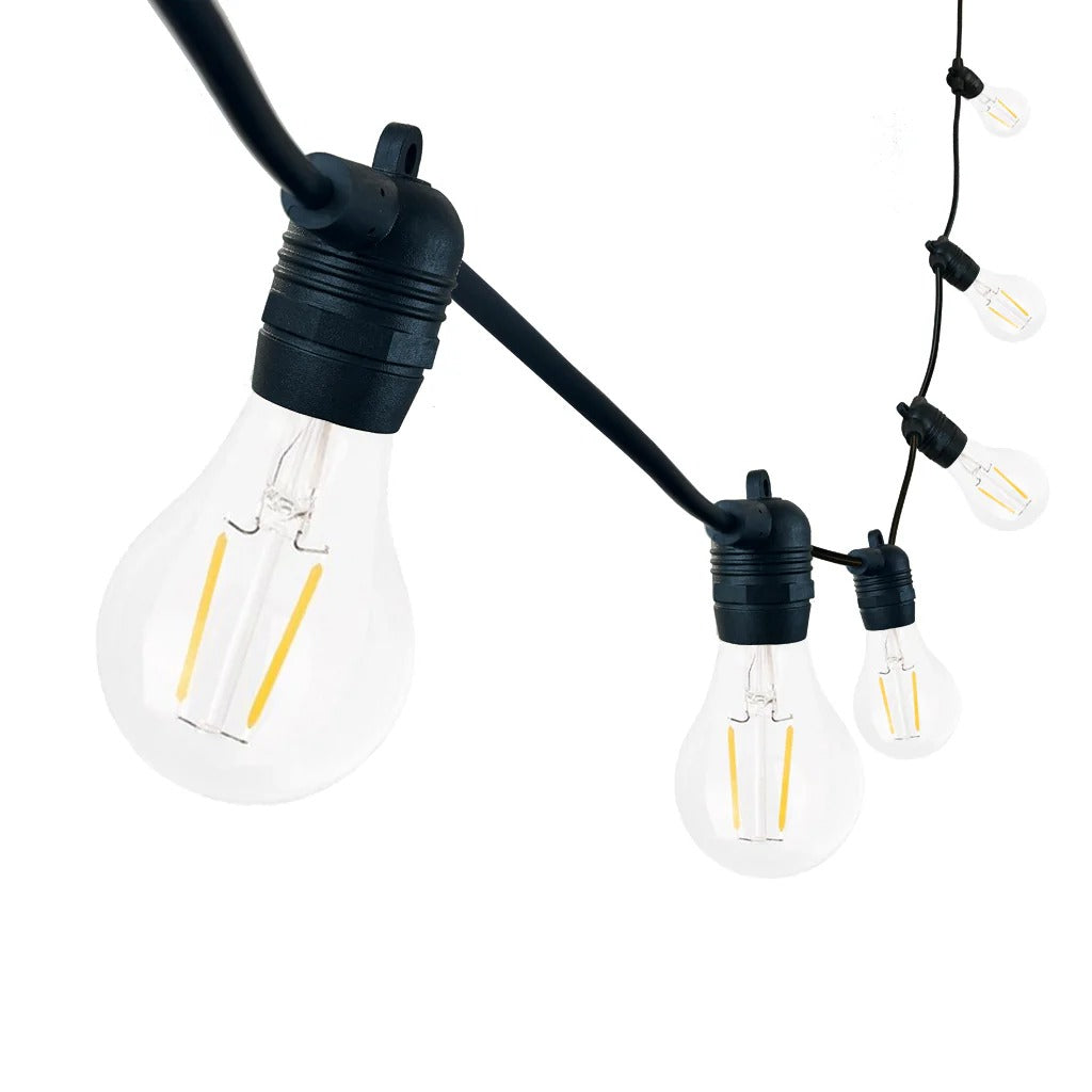 Ghirlandă Luminoasă Exterior 20m cu 40 Becuri LED E27 pentru Terasă și Grădină - imagine 4