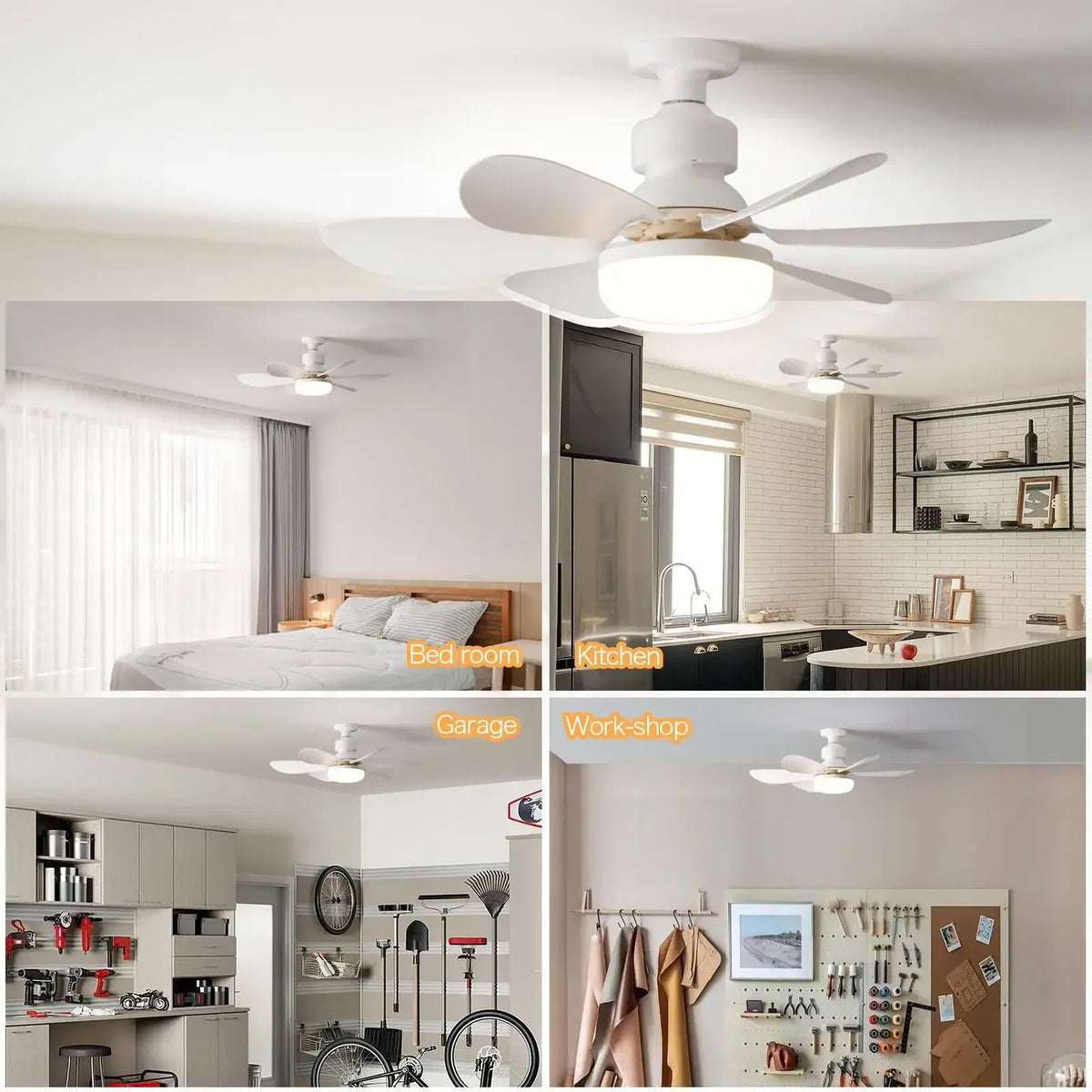 Ventilator Plafon LED 40W cu Telecomandă – 3 Viteze, Iluminare Reglabilă, Soclu E27 - imagine 9