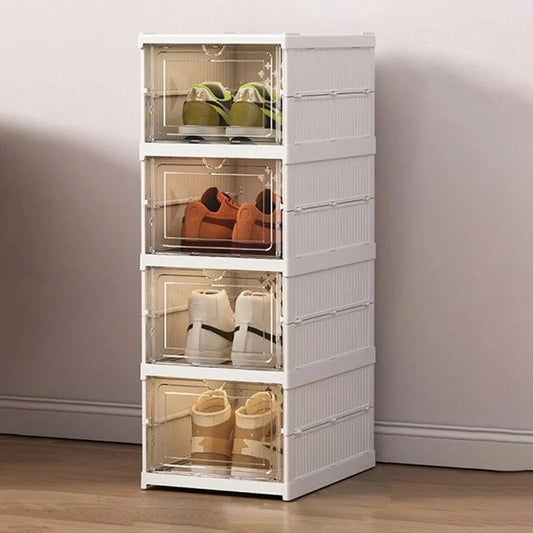 Organizator de Pantofi Pliabil cu 4 Niveluri