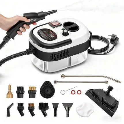 Aparat de Curățat cu Abur, 2500W, Rezervor 1L, 14 Accesorii, Presiune Înaltă,