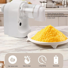 Concasor electric de gheață 20W cu încărcare USB și lame inox, alb