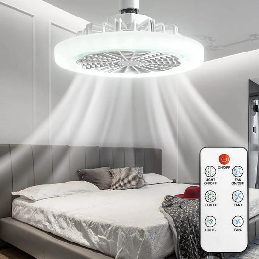 Lampa LED cu ventilator 30W si telecomanda pentru confort si iluminare