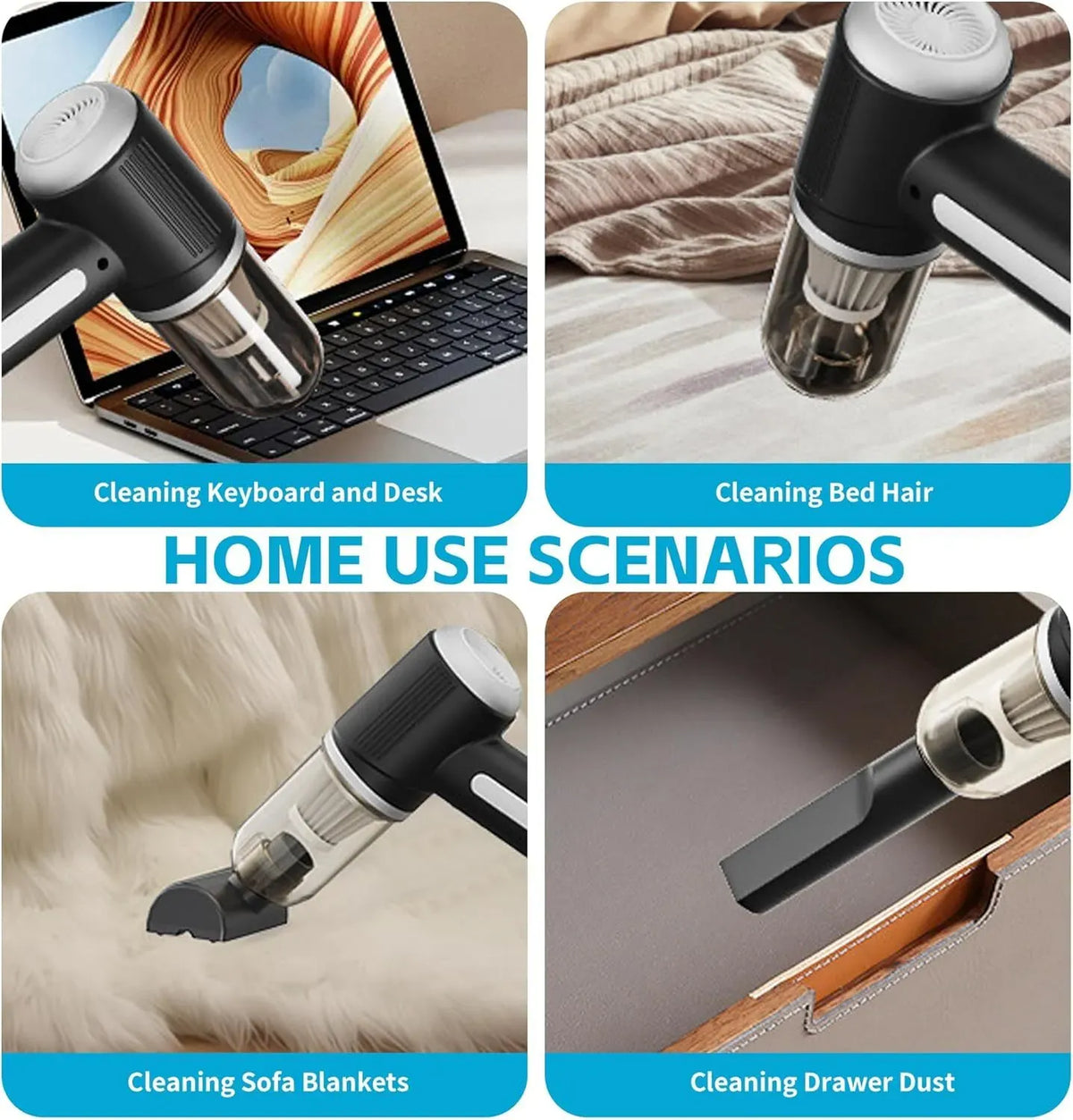Aspirator Portabil Wireless 7-în-1 cu Funcție de Aspirare și Suflare - imagine 3