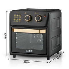Friteuză cu Aer Cald 8L, 1250W, Control Mecanic, Fereastră de Vizualizare, Gătire fără Ulei