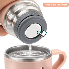 Set termos 500 ml cu 3 cesti din inox, ideal pentru calatorii si camping