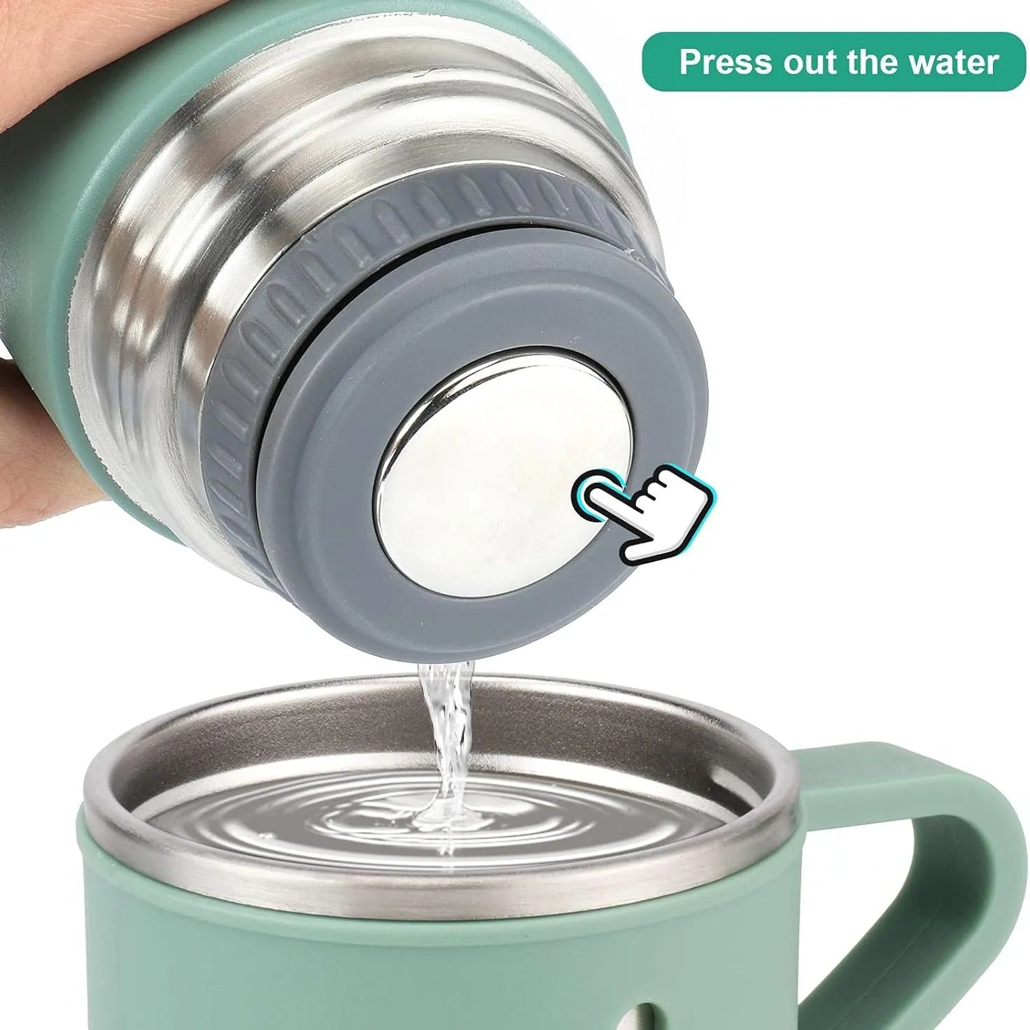 Set termos 500 ml cu 3 cesti din inox, ideal pentru calatorii si activitati in aer liber