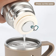 Set termos 500 ml cu 3 cesti din inox, ideal pentru calatorii si activitati in aer liber