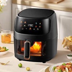 Friteuză cu Aer Cald 8L – 2400W, Touch LCD, Fără Ulei, Gătit Sănătos - imagine 3