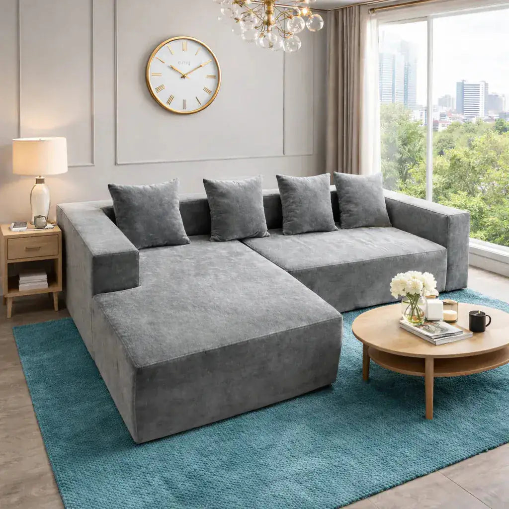 Canapea Modulara L 240x150 cm Sezlong Stanga Spuma Premium Confort