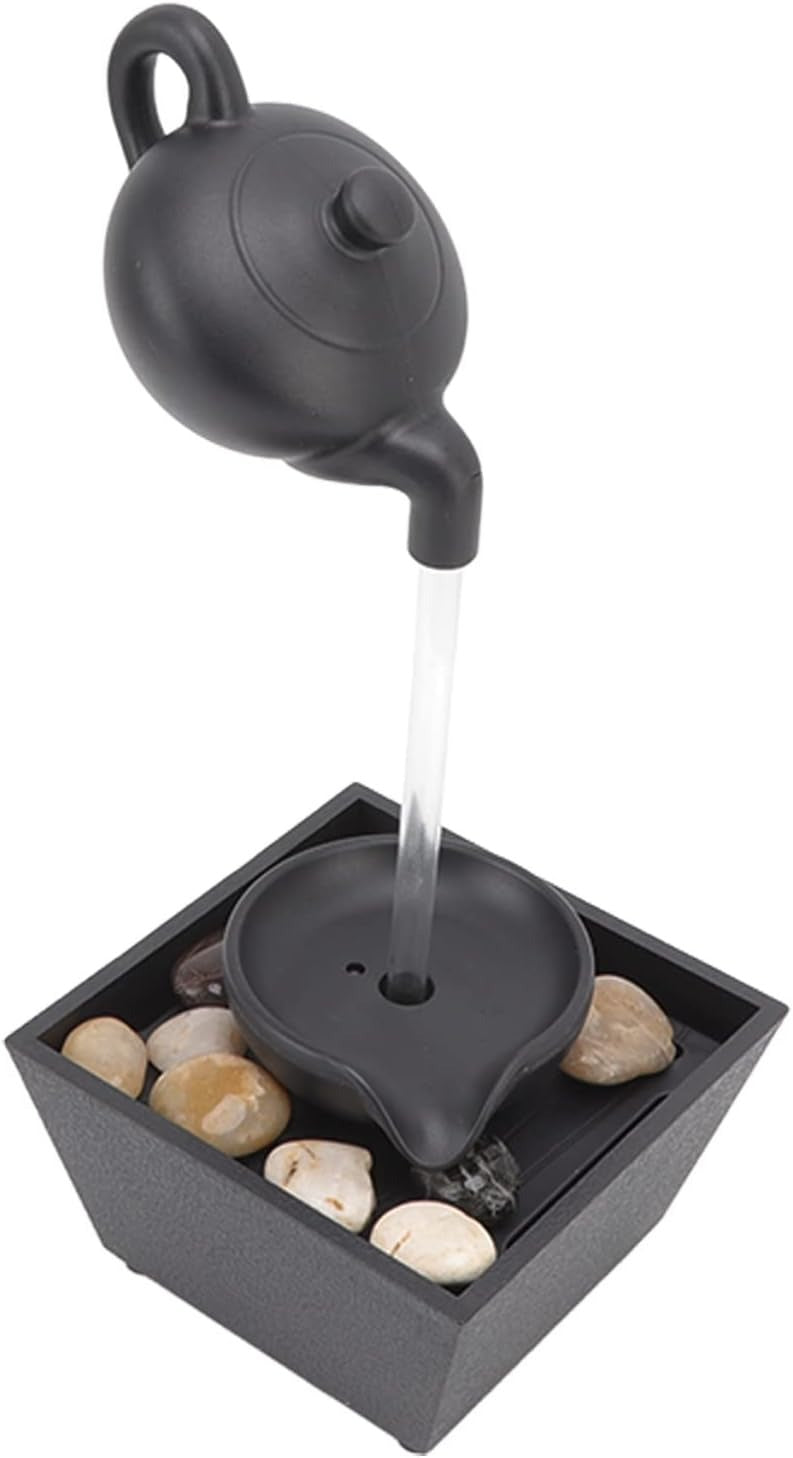 Fântână Decorativă cu Efect Ceainic Plutitor pentru Birou sau Living - imagine 3
