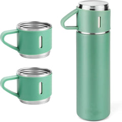 Set termos 500 ml cu 3 cesti din inox, ideal pentru calatorii si activitati in aer liber
