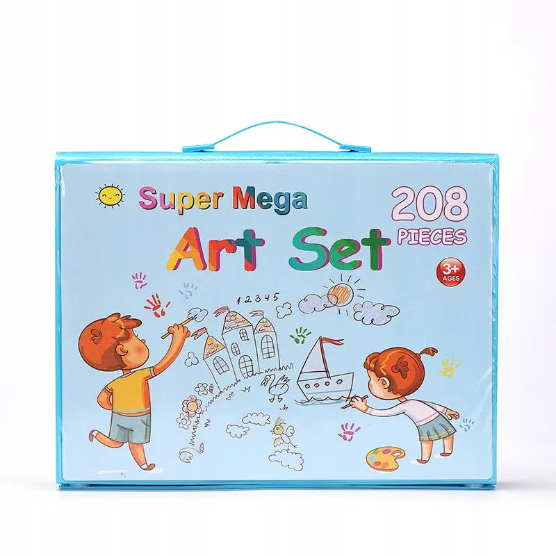 Set pictura si desen pentru copii, 208 piese, trusa completa pentru creativitate