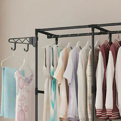 Suport pentru umerașe stander haine, 3 rafturi, 8 cârlige, 175 cm