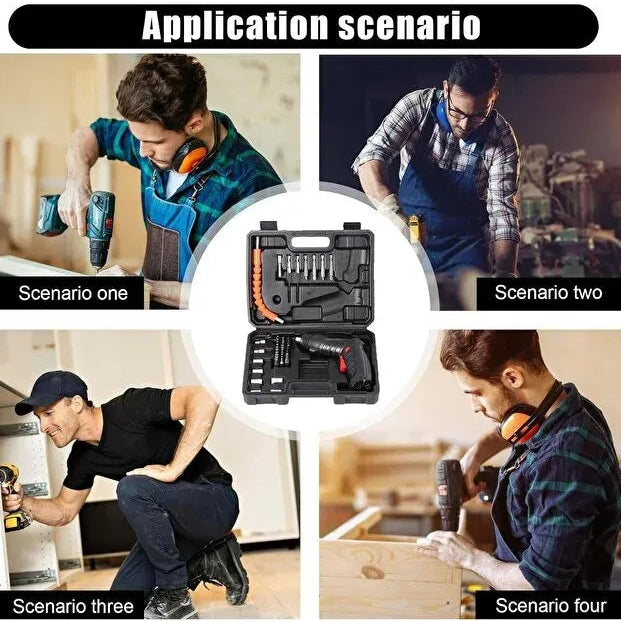 Set Șurubelniță Electrică cu Acumulator 600mAh, 3Nm, 27 Accesorii - imagine 5