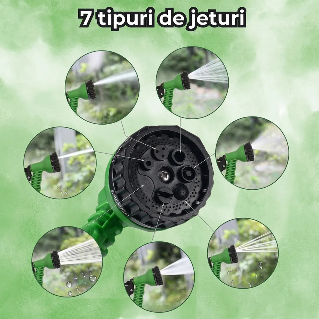 Furtun de Grădină Extensibil 60Metri Cu Pistol de pulverizare - imagine 4