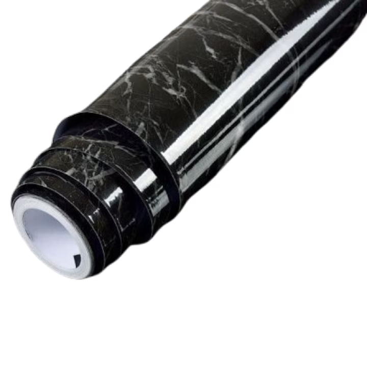Autocolant marmura autoadeziv negru cu alb pentru decor elegant - imagine 6
