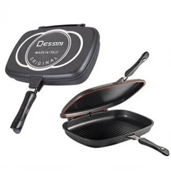 Tigaie Dublă cu Interior Antiaderent, Garnitură din Silicon, 36 cm