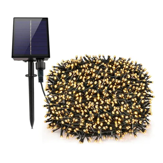 Instalație Solară LED Multicolor pentru Exterior, 10m, 100 LED-uri