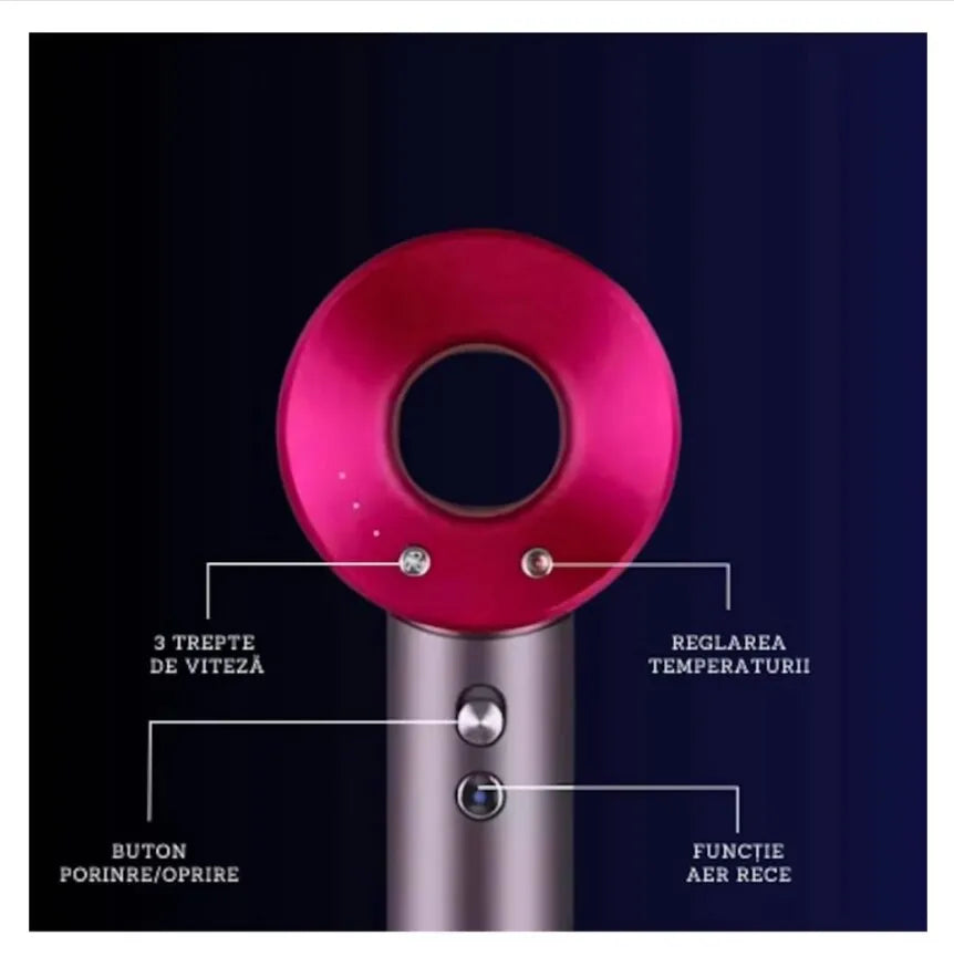 Uscator de Par 5 in 1 Ultrasonic Leafless Hair Drier