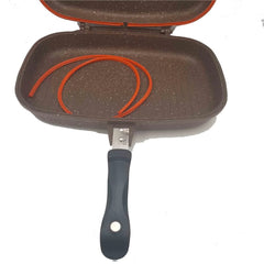 Tigaie Dublă cu Interior Antiaderent, Garnitură din Silicon, 36 cm