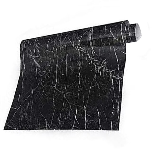 Autocolant marmura autoadeziv negru cu alb pentru decor elegant