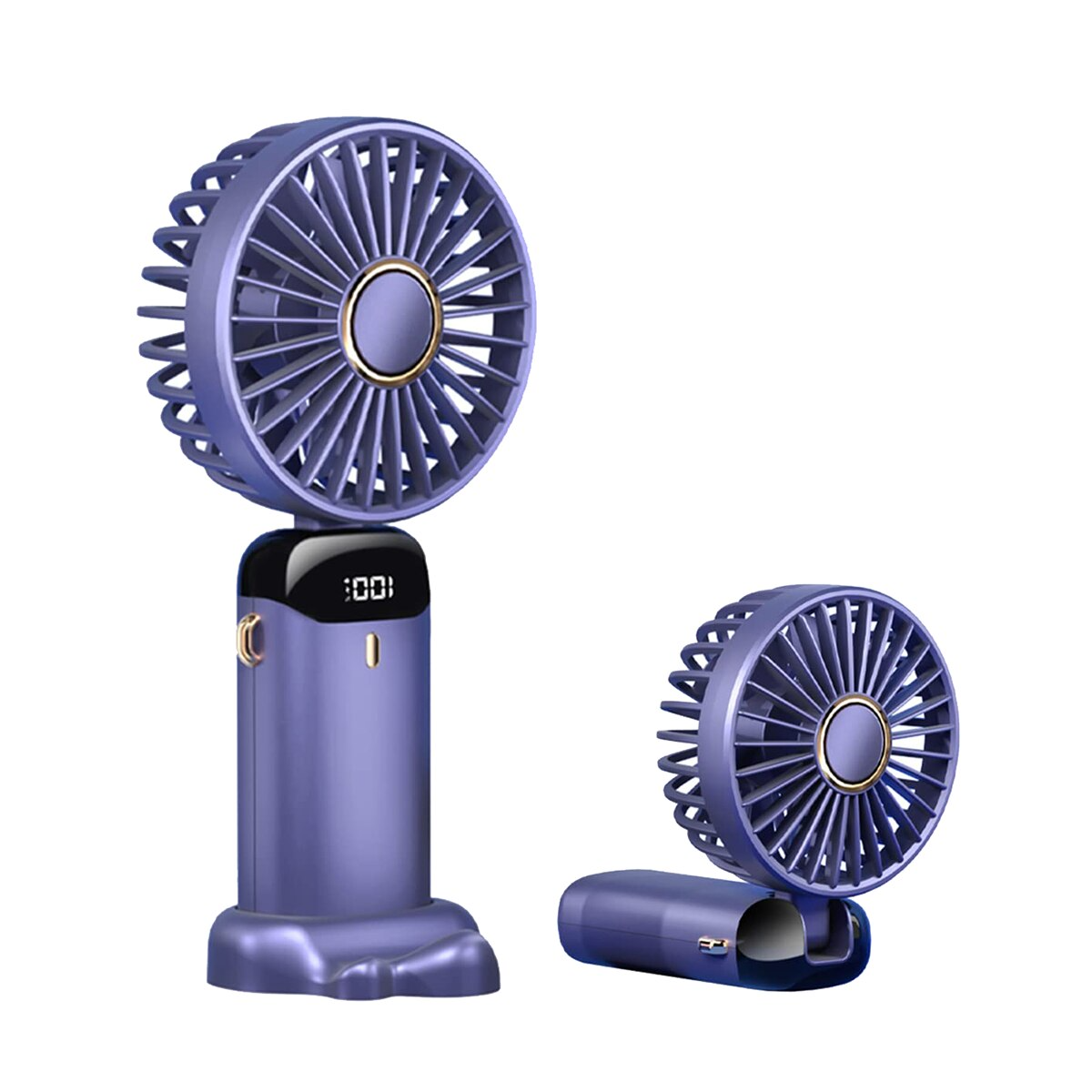 Ventilator portabil 3in1 cu 5 viteze si afisaj LED pentru racorire eficienta - imagine 2