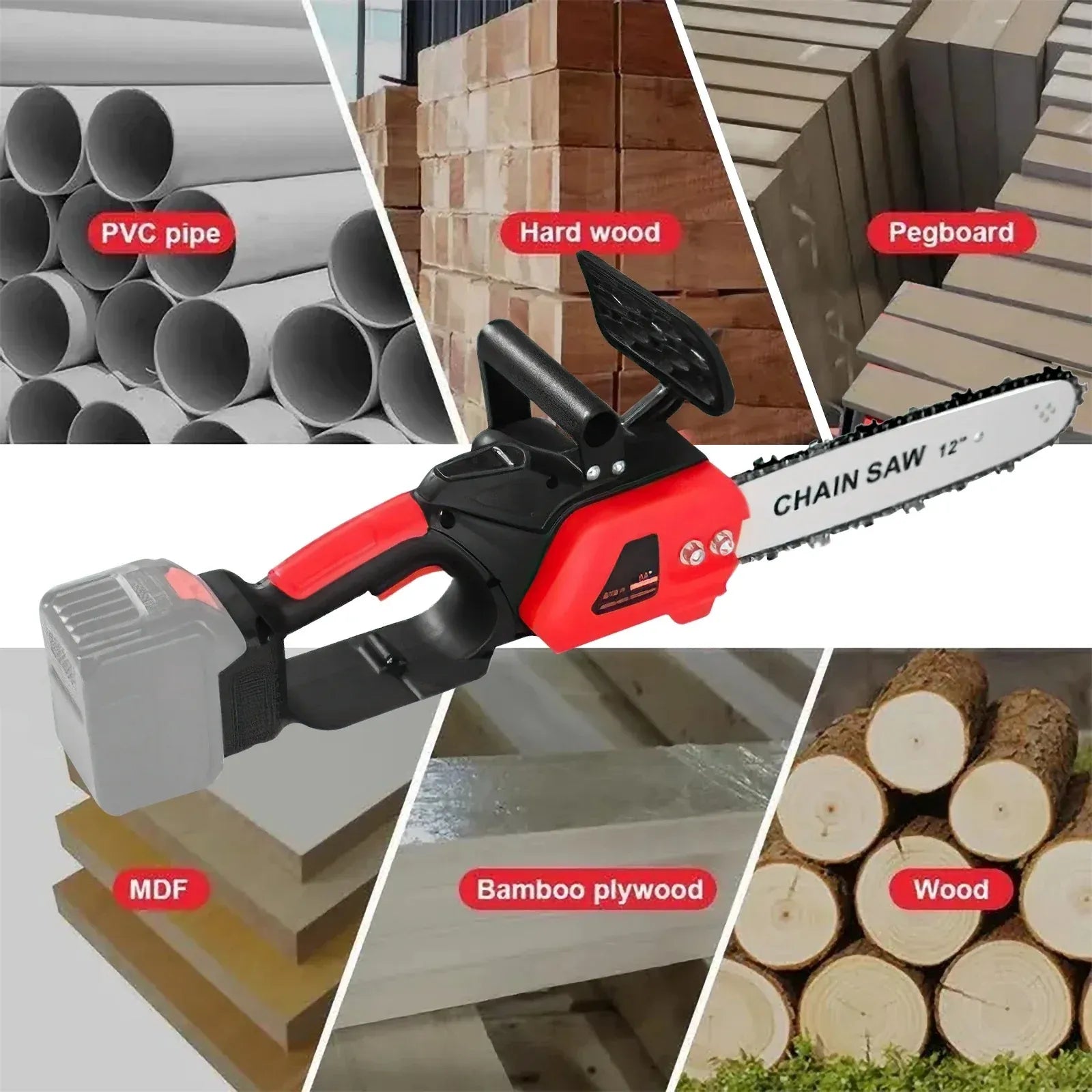 Drujbă cu Lanț 12 Inch, 48V, 2 Acumulatori Lithium, 1200W, 4800RPM - imagine 8