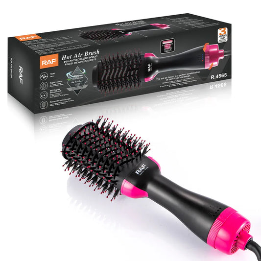 Perie cu Aer Cald 6 în 1, 1200W, pentru Uscare, Îndreptare, Ondulare și Volum, 6 Accesorii