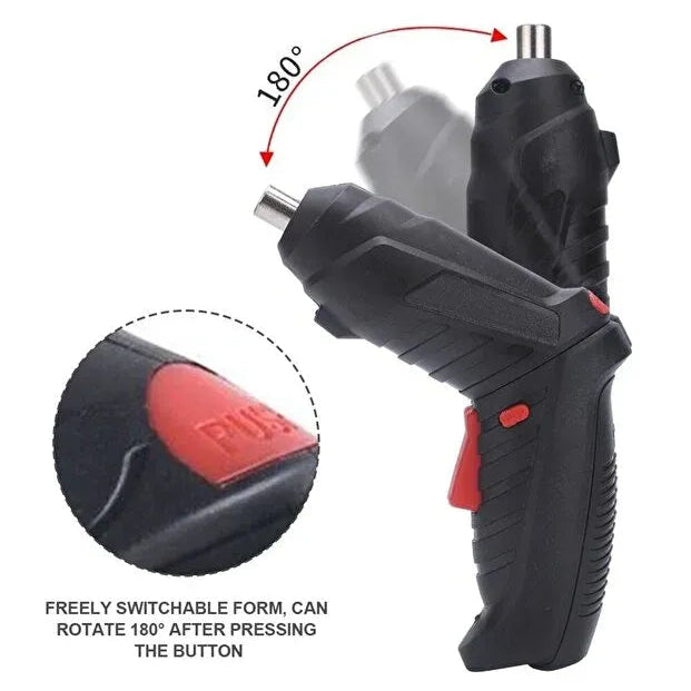 Set Șurubelniță Electrică cu Acumulator 600mAh, 3Nm, 27 Accesorii - imagine 3
