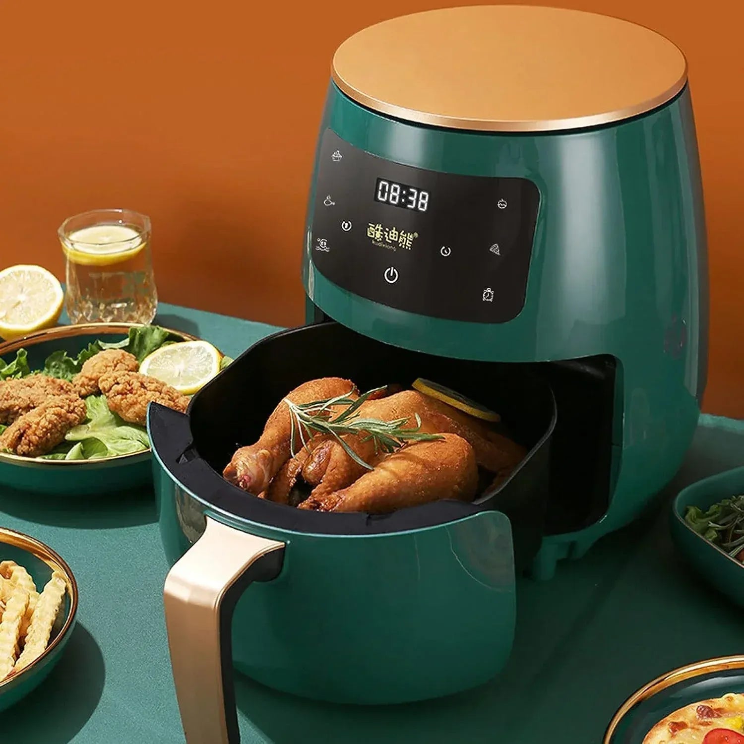 Friteuză cu Aer Cald 6L – 2400W, Touch LCD, Gătit Sănătos fără Ulei - imagine 3