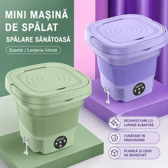 Mașină de Spălat Pliabilă 11L cu Centrifugare și Panou de Comandă Tactil
