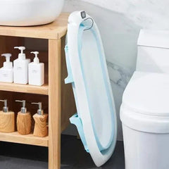 Cădiță Pliabilă pentru Bebeluși Premium cu Suport, Pernuță și Termometru Electronic