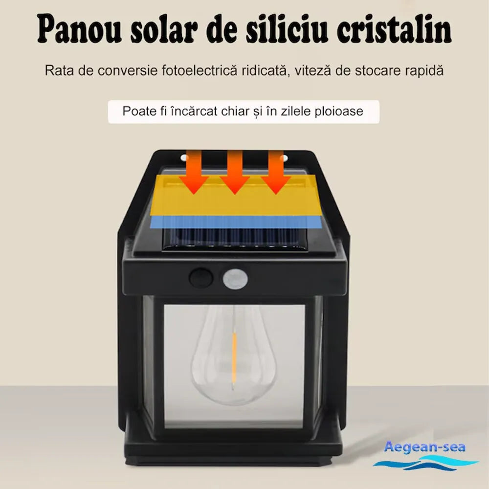 Lampă Solară Exterior LED IP65 Impermeabilă pentru Grădină și Terasă - imagine 8