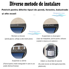 Lampă Solară Exterior LED IP65 Impermeabilă pentru Grădină și Terasă