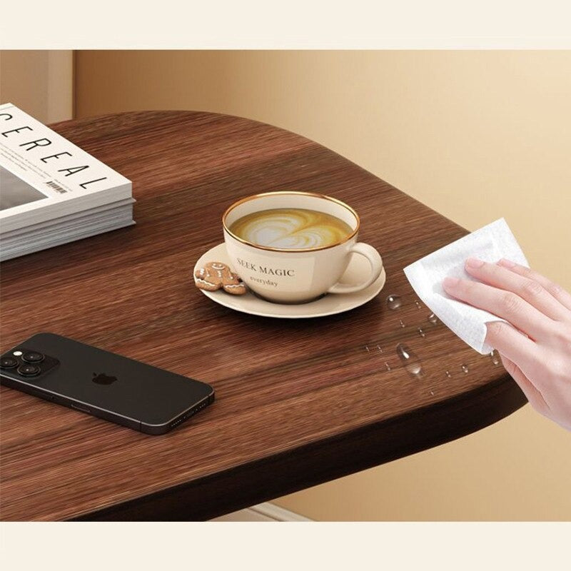 Măsuță de Cafea Rotativă cu Înălțime Reglabilă și Cadru Metalic - imagine 4