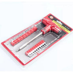 Set 21 Piese cu 9 Tubulare, 11 Biți și Mâner Magnetic în Formă de T