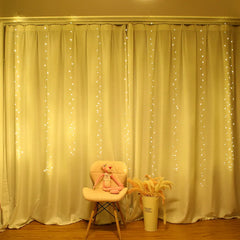 Instalație Tip Perdea cu Fir de Cupru 3x3m, 300 LED-uri și Telecomandă, pentru Interior - imagine 2