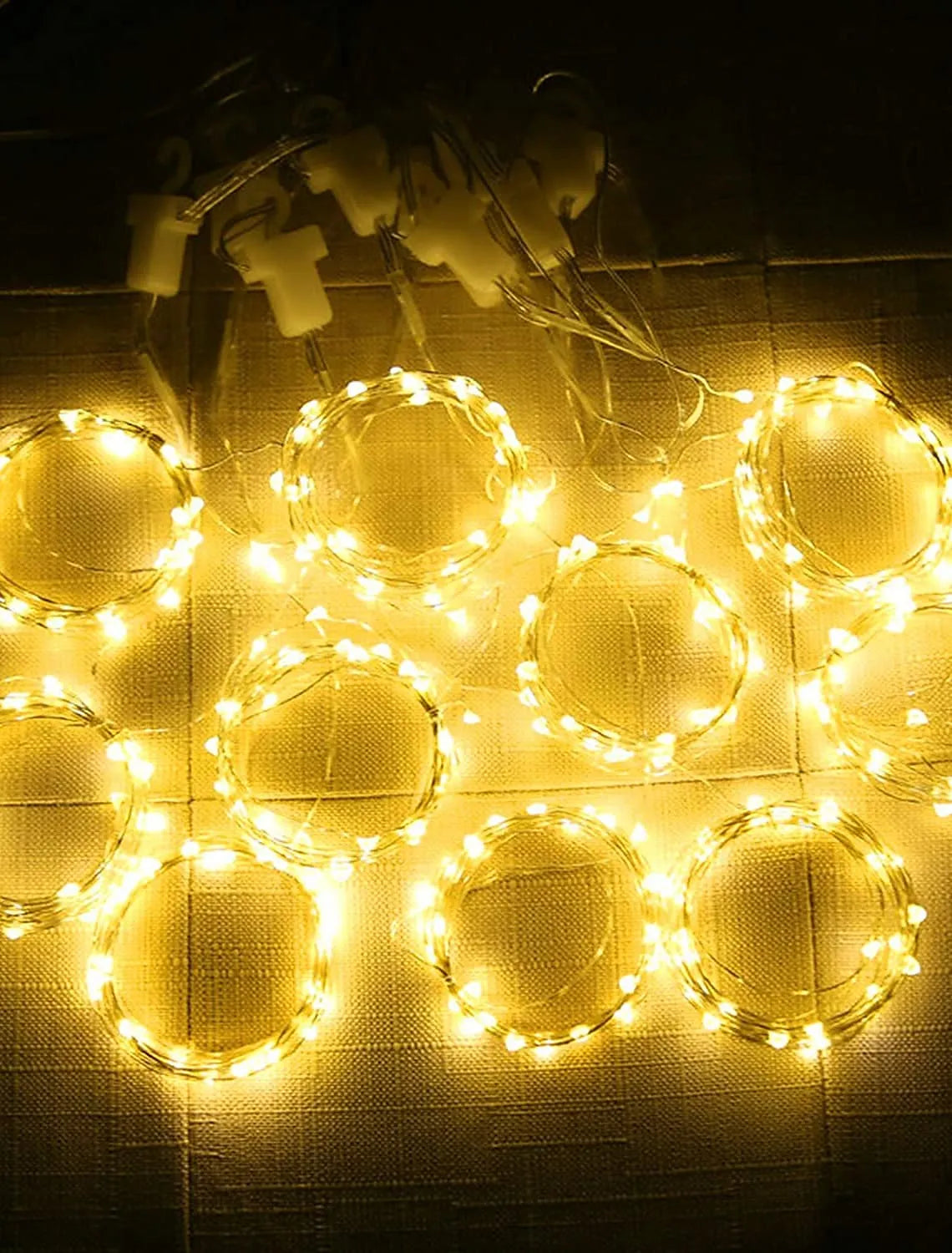 Instalație Tip Perdea cu Fir de Cupru 3x3m, 300 LED-uri și Telecomandă, pentru Interior - imagine 3