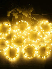 Instalație Tip Perdea cu Fir de Cupru 3x3m, 300 LED-uri și Telecomandă, pentru Interior - imagine 3