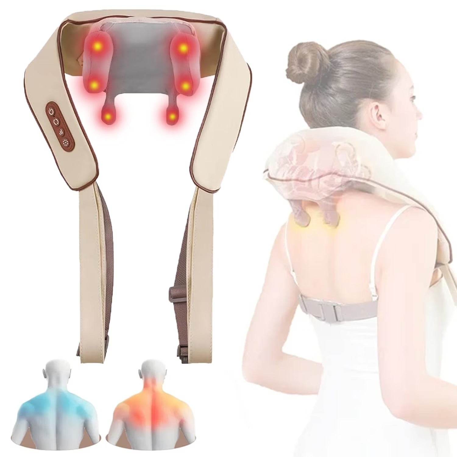 Aparat masaj cervical pentru relaxare musculara si confort zilnic - imagine 4