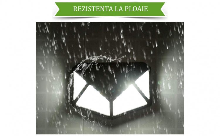 Lampă Solară 100LED de Perete cu 4 Fețe cu Senzor de Mișcare - Promagg.ro