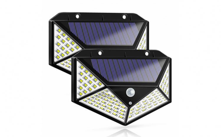 Lampă Solară 100LED de Perete cu 4 Fețe cu Senzor de Mișcare - Promagg.ro