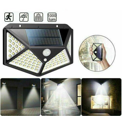 Lampă Solară 100LED de Perete cu 4 Fețe cu Senzor de Mișcare - Promagg.ro