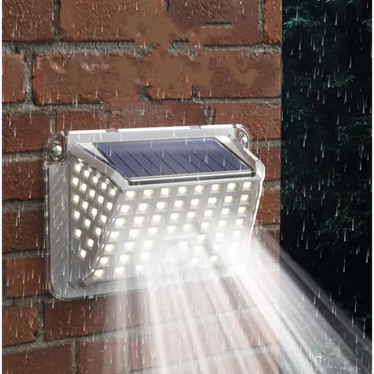 Lampa Solara de Perete cu 90 LED SMD, Senzor de Miscare, IP65, 1200mAh, Lumina Alb Rece - imagine 2