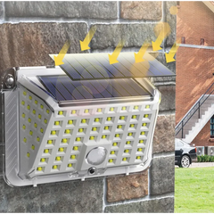 Lampa Solara de Perete cu 90 LED SMD, Senzor de Miscare, IP65, 1200mAh, Lumina Alb Rece - imagine 4