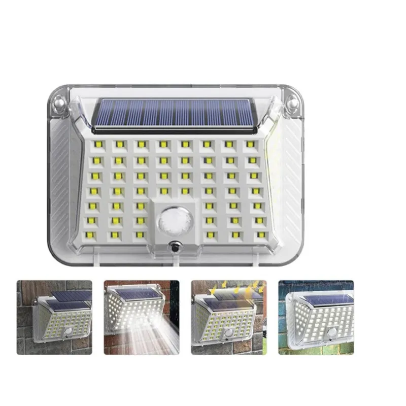 Lampa Solara de Perete cu 90 LED SMD, Senzor de Miscare, IP65, 1200mAh, Lumina Alb Rece - imagine 5