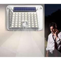 Lampa Solara de Perete cu 90 LED SMD, Senzor de Miscare, IP65, 1200mAh, Lumina Alb Rece - imagine 6