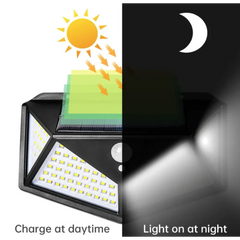 Lampa Solara de Perete cu Senzor 100 LEDuri 100p - imagine 3