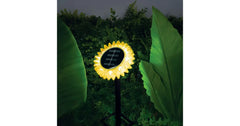 Lampă Solară de Grădină Floarea Soarelui, LED Alb Cald, 35 cm, Galbenă - imagine 2