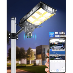 Lampă Solară Stradală cu Cameră de Supraveghere 4G 8MP 4K, Vedere Nocturnă și Detecție Mișcare - imagine 4